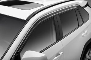 Toyota RAV4 Ventvisor - Husky Liners - Low Profile (4pc) - Smoke with Chrome Trim - `19-`24
